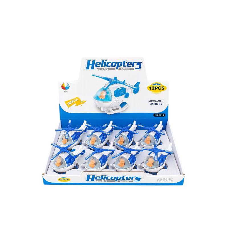 Elicopter jucarie mecanic cu ursulet pilot - elicopter din plastic