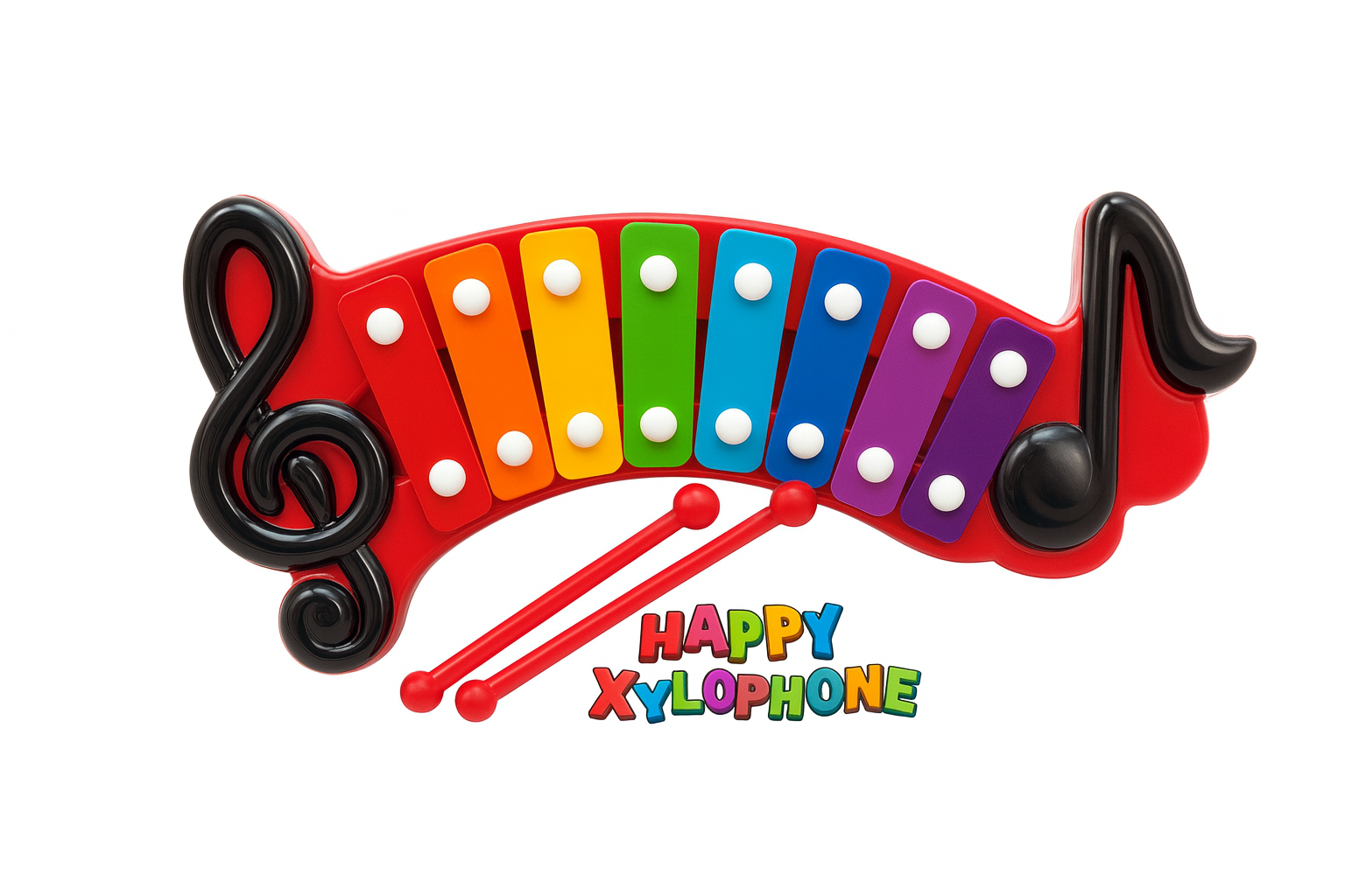 Xilofon Happy multicolor pentru copii - jucarie educativa muzicala 3+ ani
