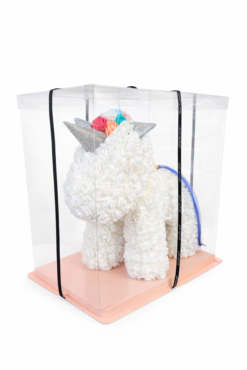 Figurina decorativa din trandafiri din spuma alba, cadou floral premium [1]