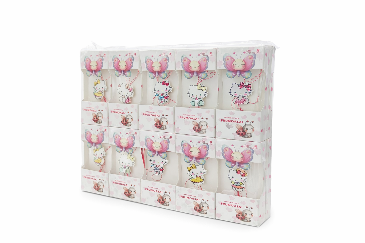 Set 20 Martisoare pentru Copii cu Snur Traditional, Ambalaj Cadou 10x2x5 cm [1]