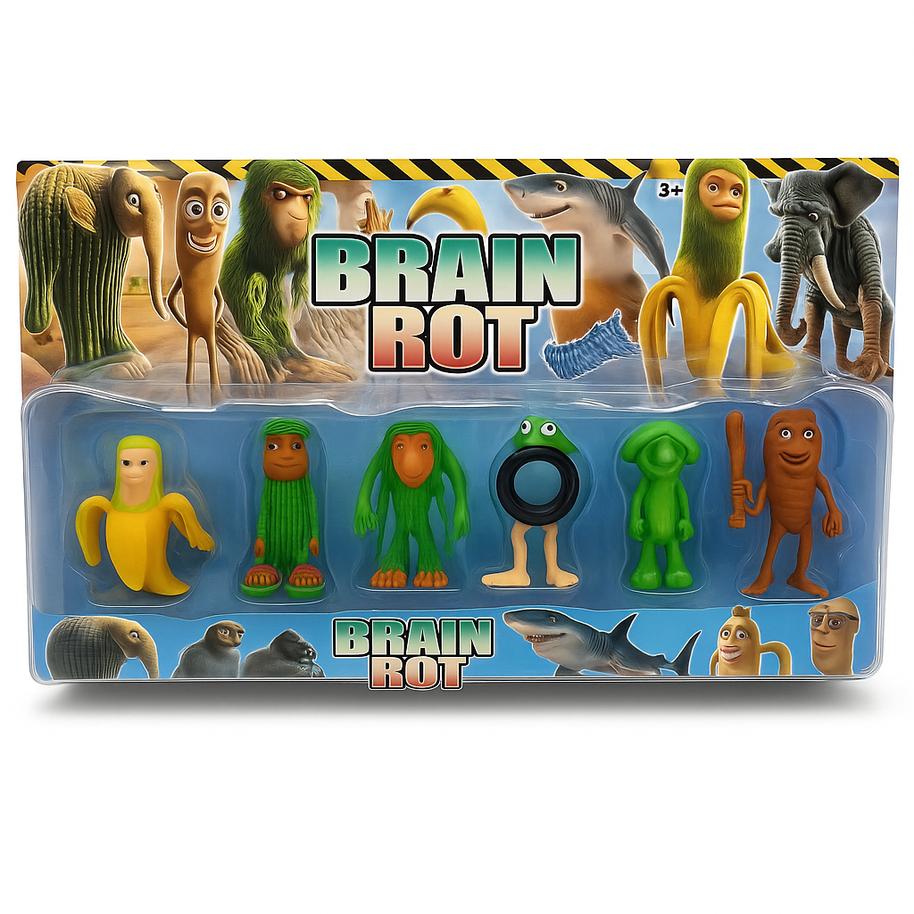 Set Figurine ,Creaturi Amuzante Brain Rot   - 7 personaje diverse - 40x26 cm