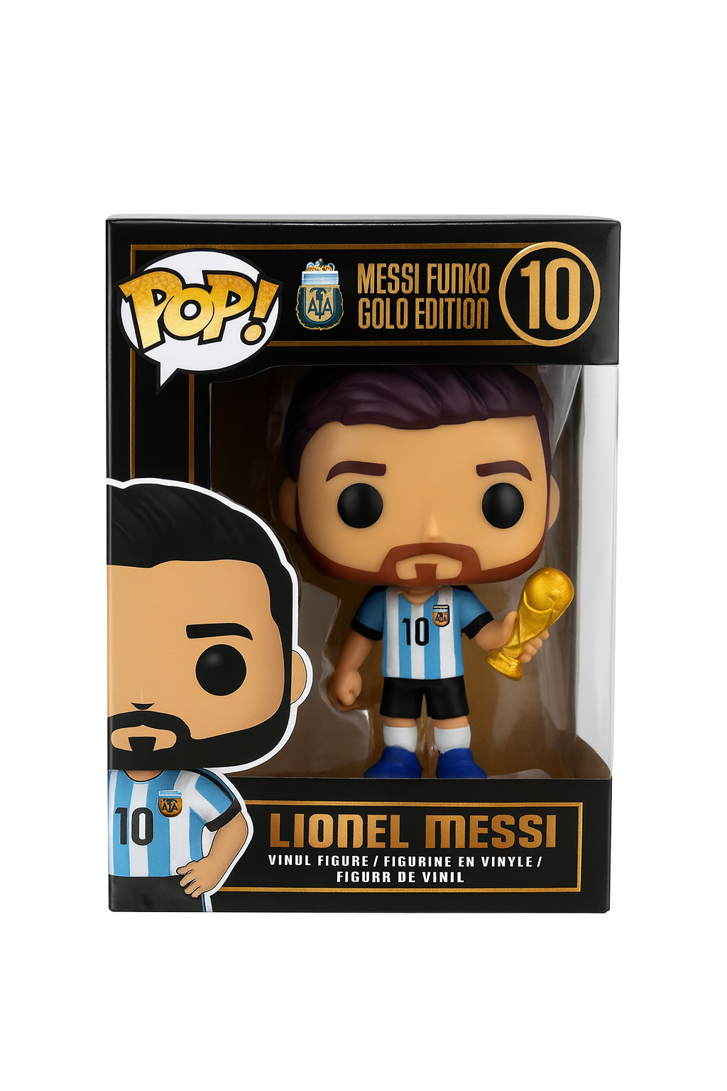 Figurina - Gold Edition Argentina, Cu Trofeul Mondial, Vinyl Colectibil