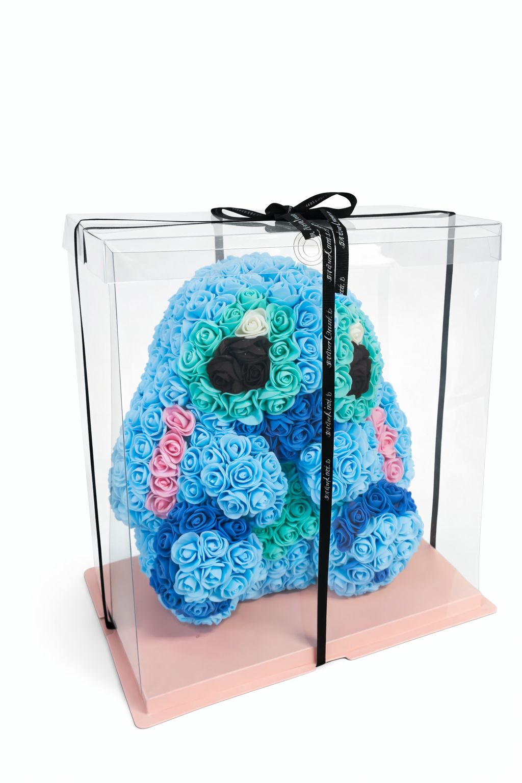 Figurina decorativa din trandafiri din spuma albastru multicolor, cadou premium [1]