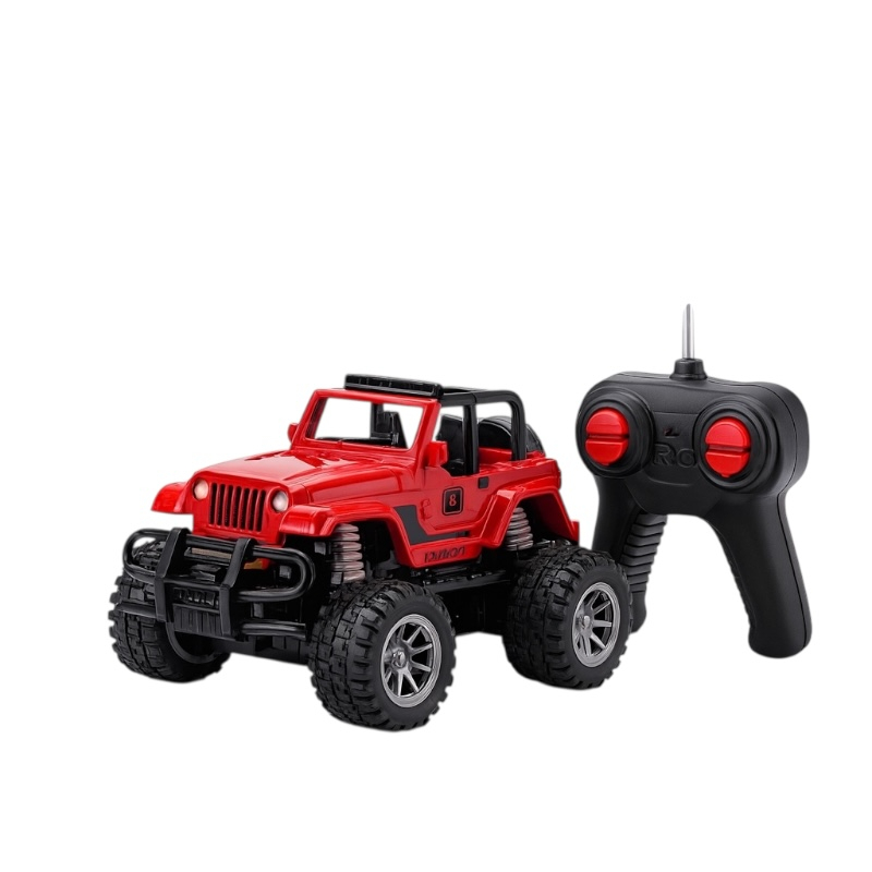 Masina off-road cu radiocomanda, model 4x4 rosu, jucarie pentru copii