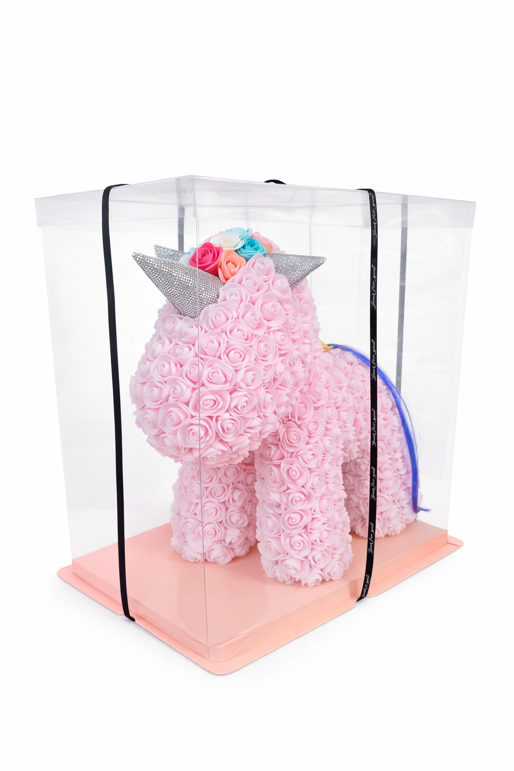 Figurina decorativa din trandafiri din spuma roz, cadou floral premium [1]