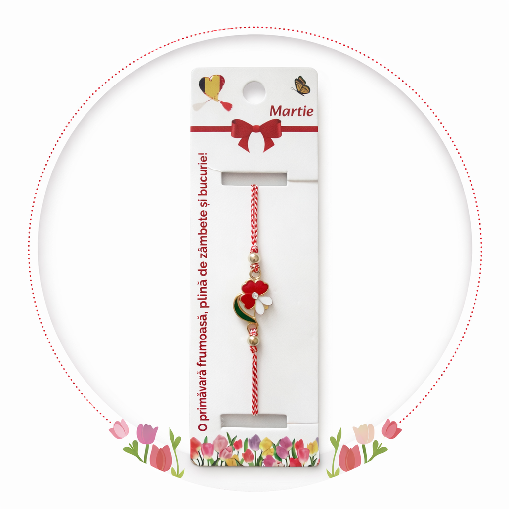 Set 12 Bratari Martisor cu Floare Norocoasa – Cadou 1 Martie pentru Femei, Ambalate Individual [3]