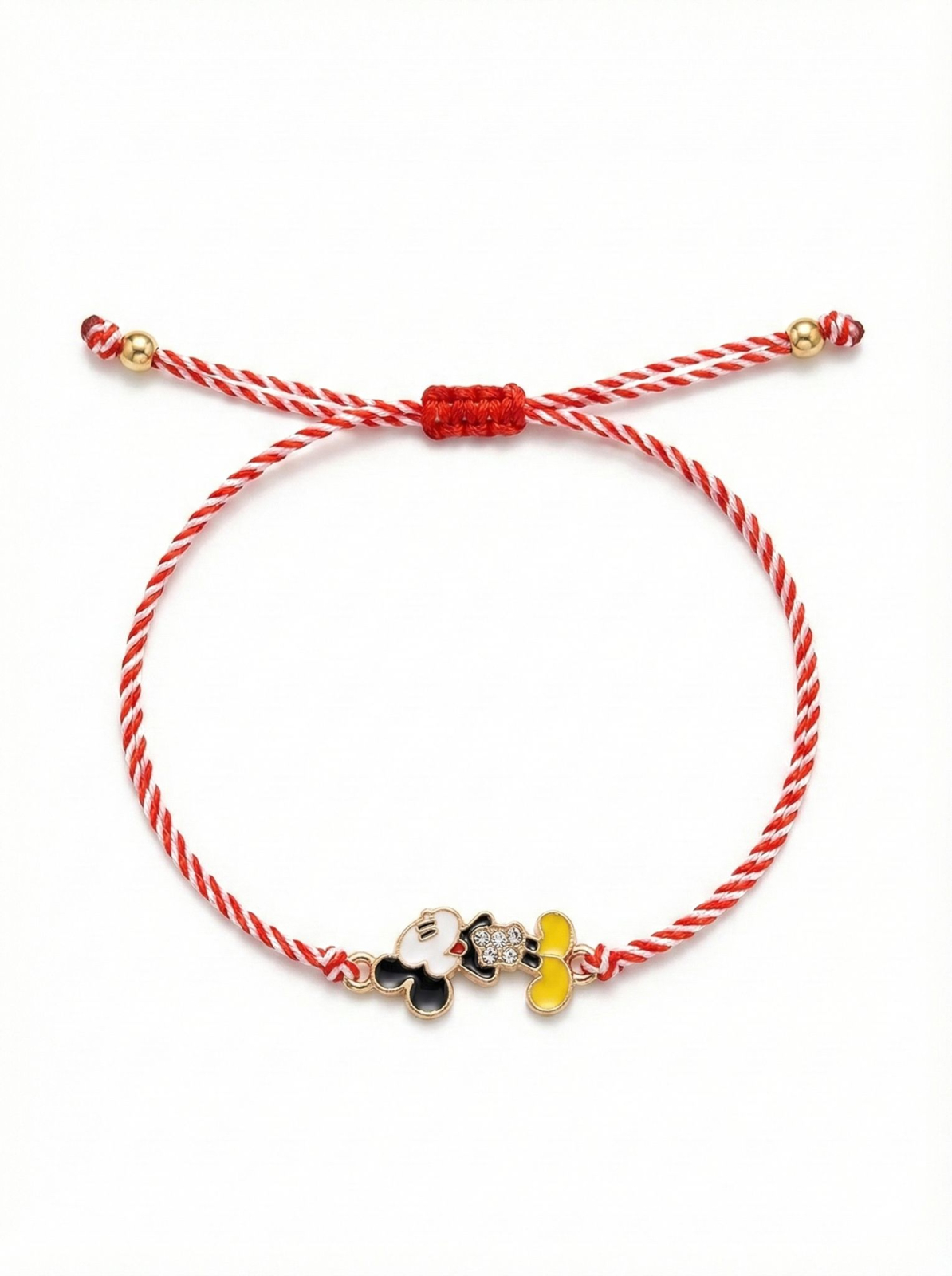 Set 12 bratari martisor soricel dragalas snur rosu alb reglabil [1]