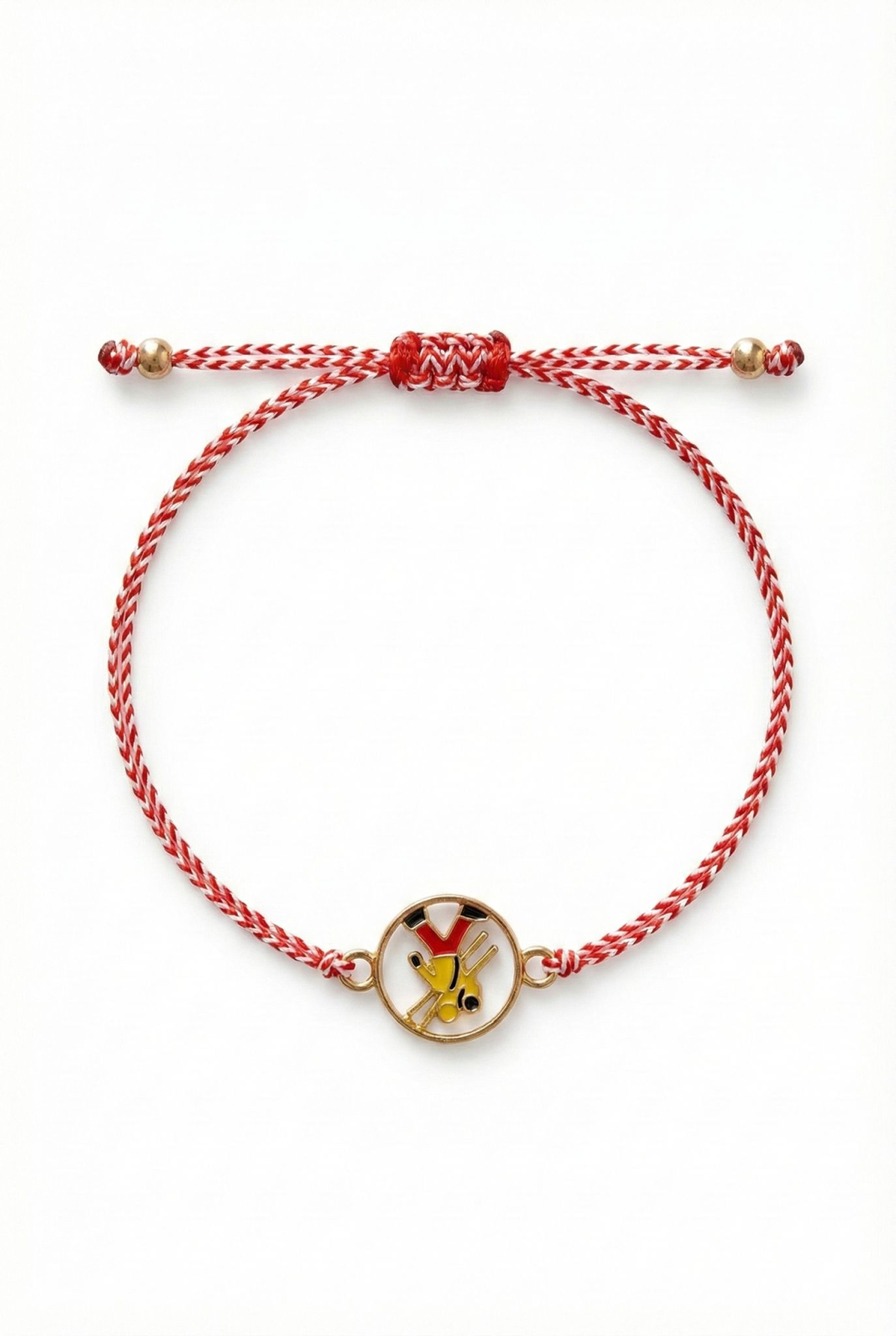 Set 12 bratari martisor cu cosar norocos, snur rosu alb, ambalate individual [1]