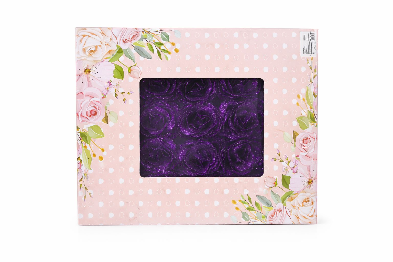 Set 30 trandafiri artificiali mov cu sclipici, decor si cadou elegant [1]