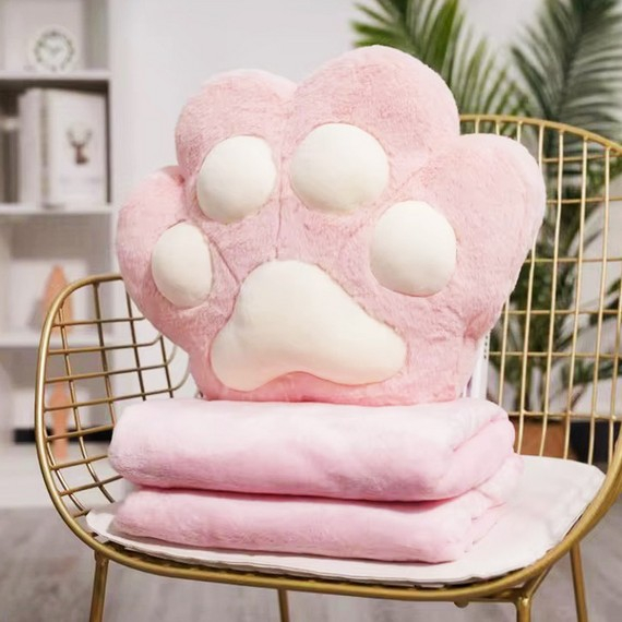 Perna Labuta Roz 40 cm cu Patura Pufoasa - Set Cozy, Decor Kawaii, Cadou Perfect