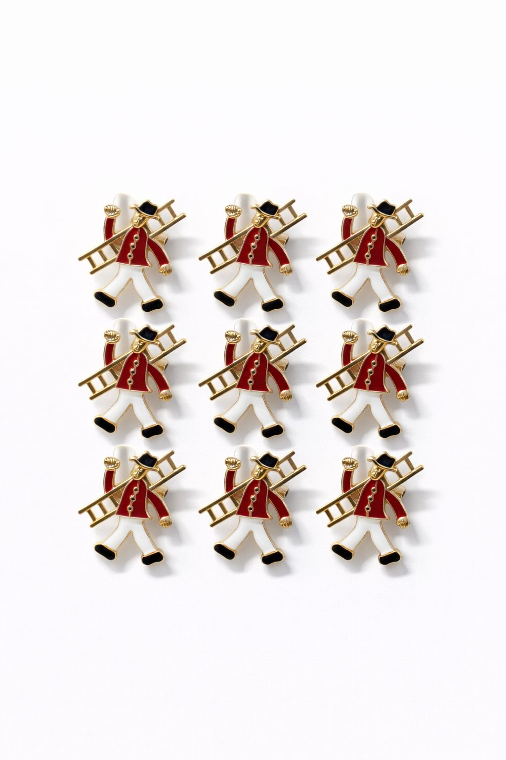 Set 12 brose martisor cosar norocos cu scara 15x9cm [1]