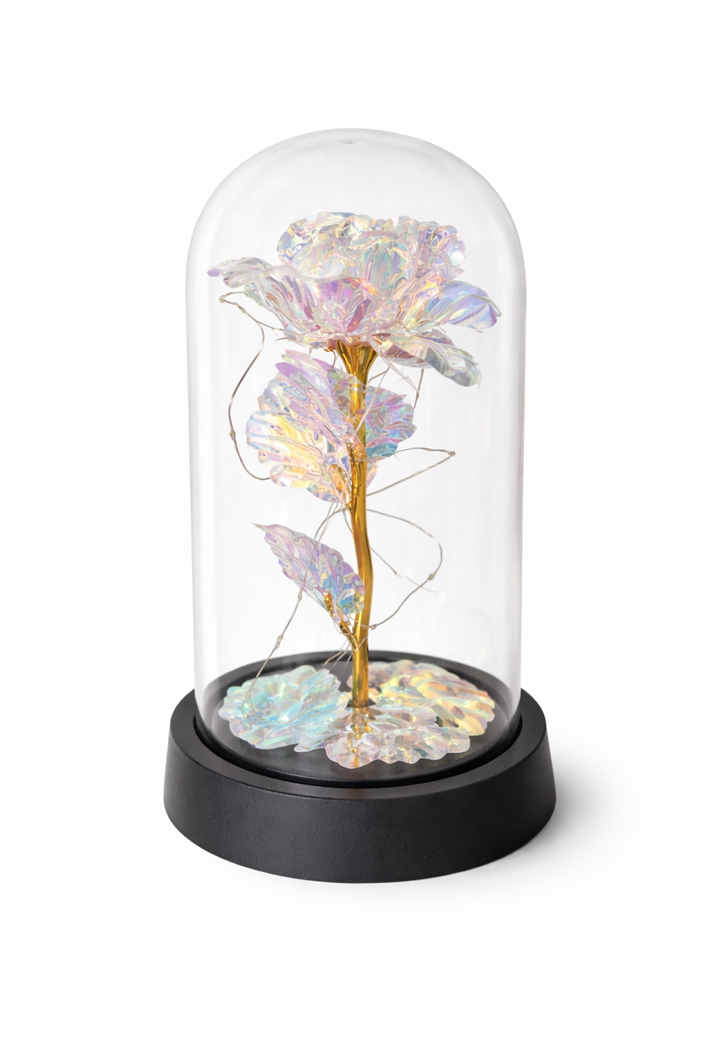 Trandafir Etern Crystal Love – Cupola Plastic cu LED, Simbolul Iubirii Eterne [1]