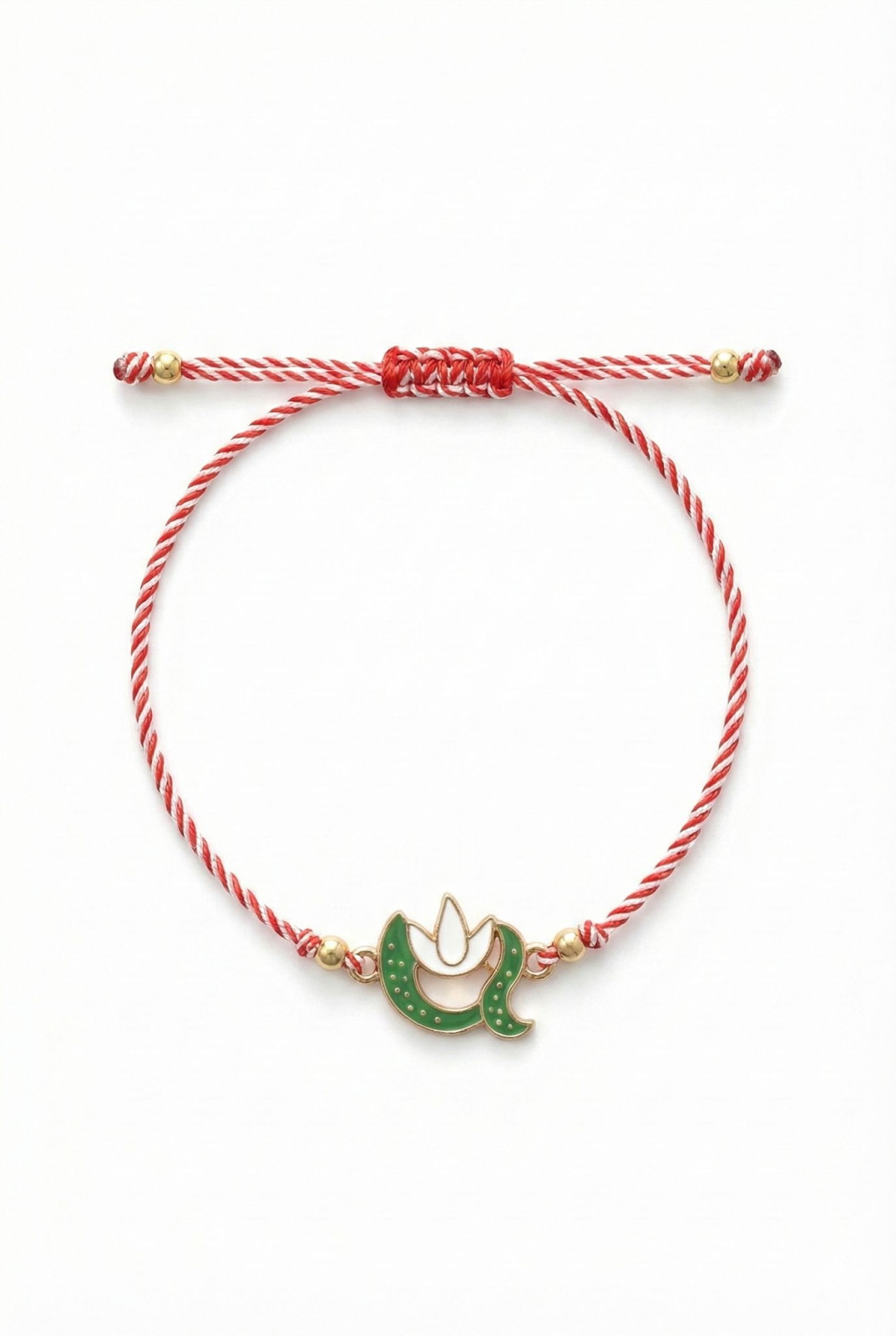 Set 12 bratari martisor cu simbol ghiocel si snur rosu alb, ambalate individual [1]