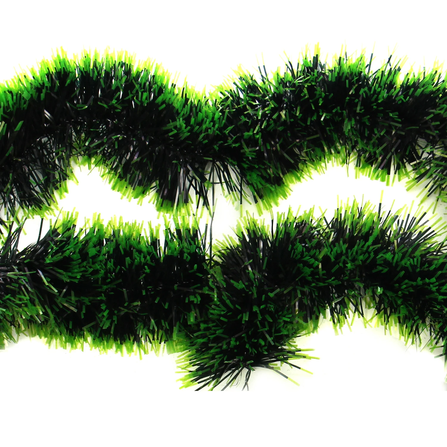 Beteala Craciun Verde Deschis cu Verde Inchis 6 cm, 190 cm - Decor Brad Natural