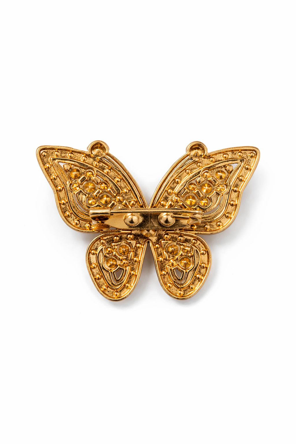 Brosa Fluture Aurie Perle Albe Cristale Eleganta 4x5 cm [3]