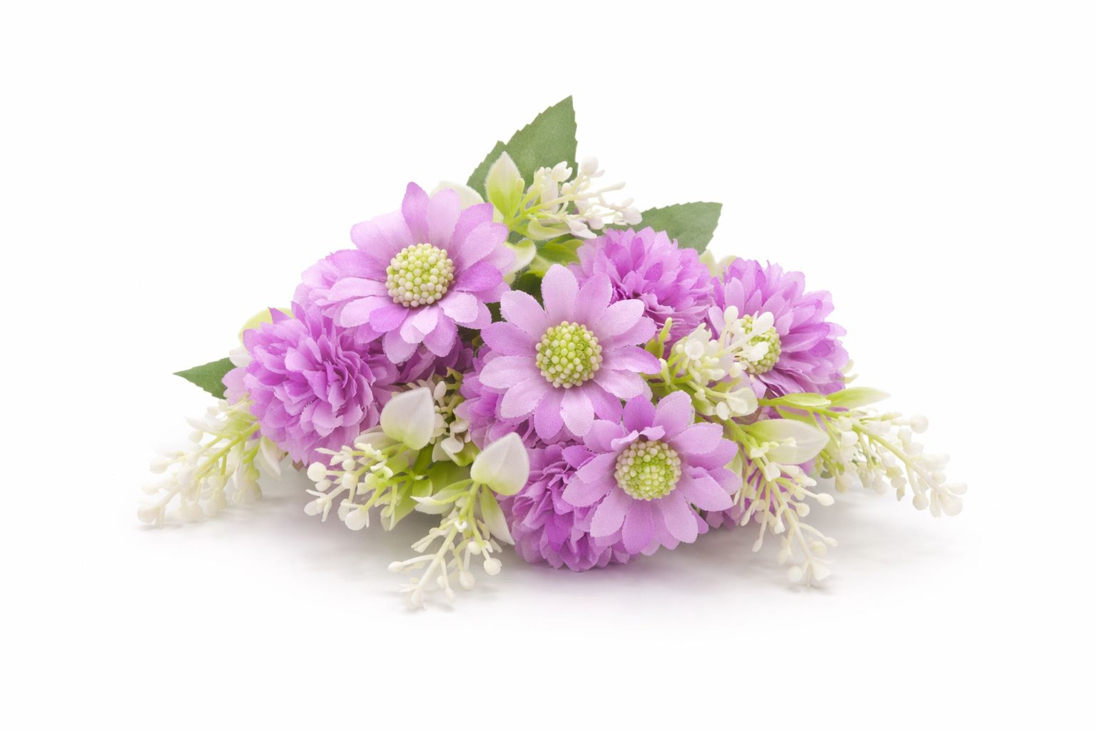 Buchet artificial 25 de crizanteme mov deschis 30 cm [2]