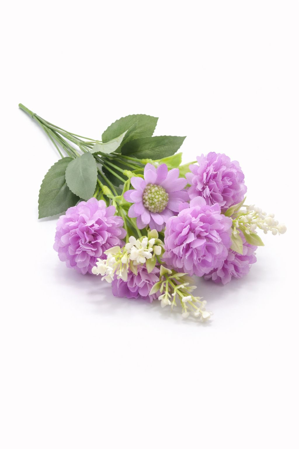 Buchet artificial 25 de crizanteme mov deschis 30 cm [1]