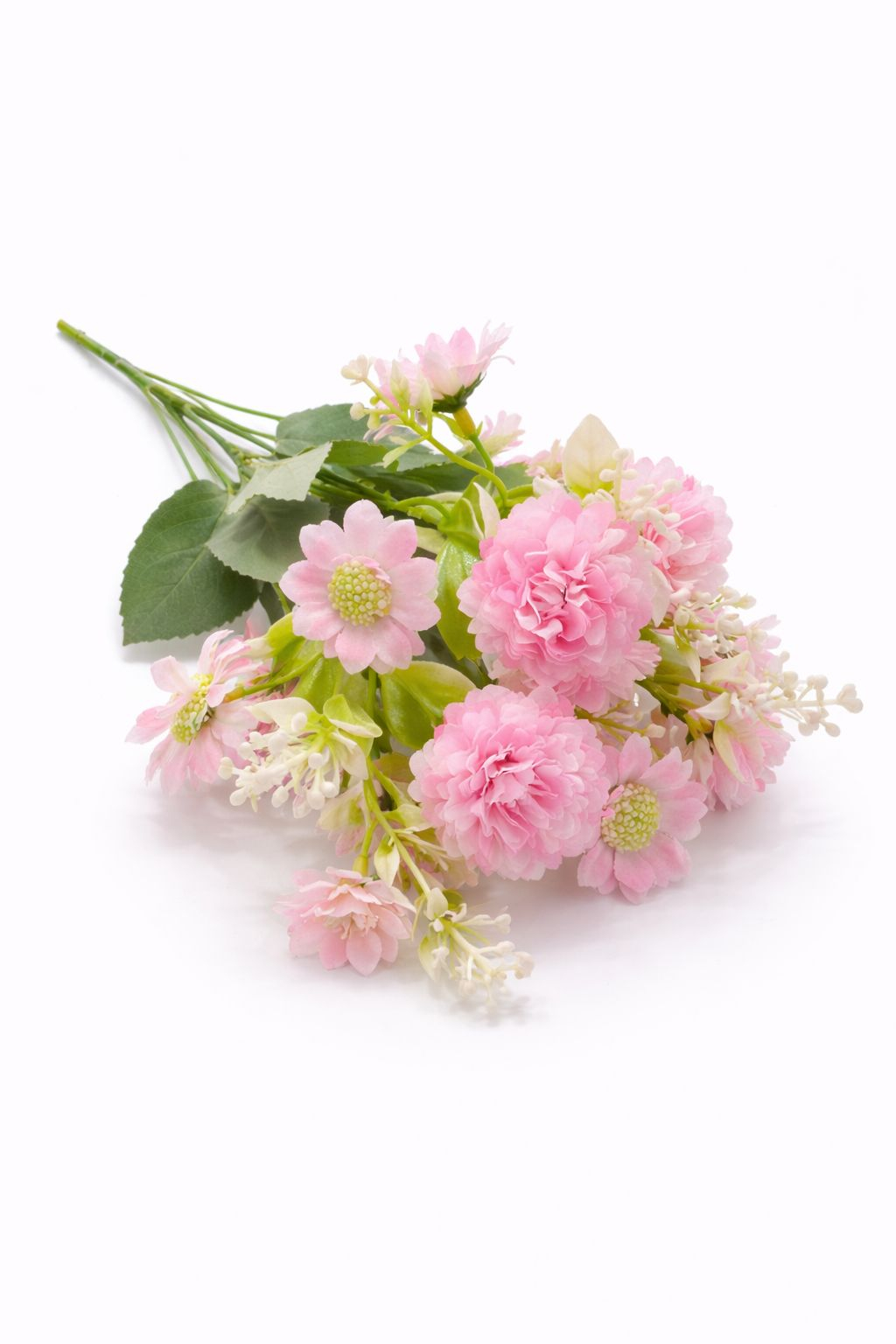 Buchet artificial 25 de crizanteme roz pudrat 30 cm [1]