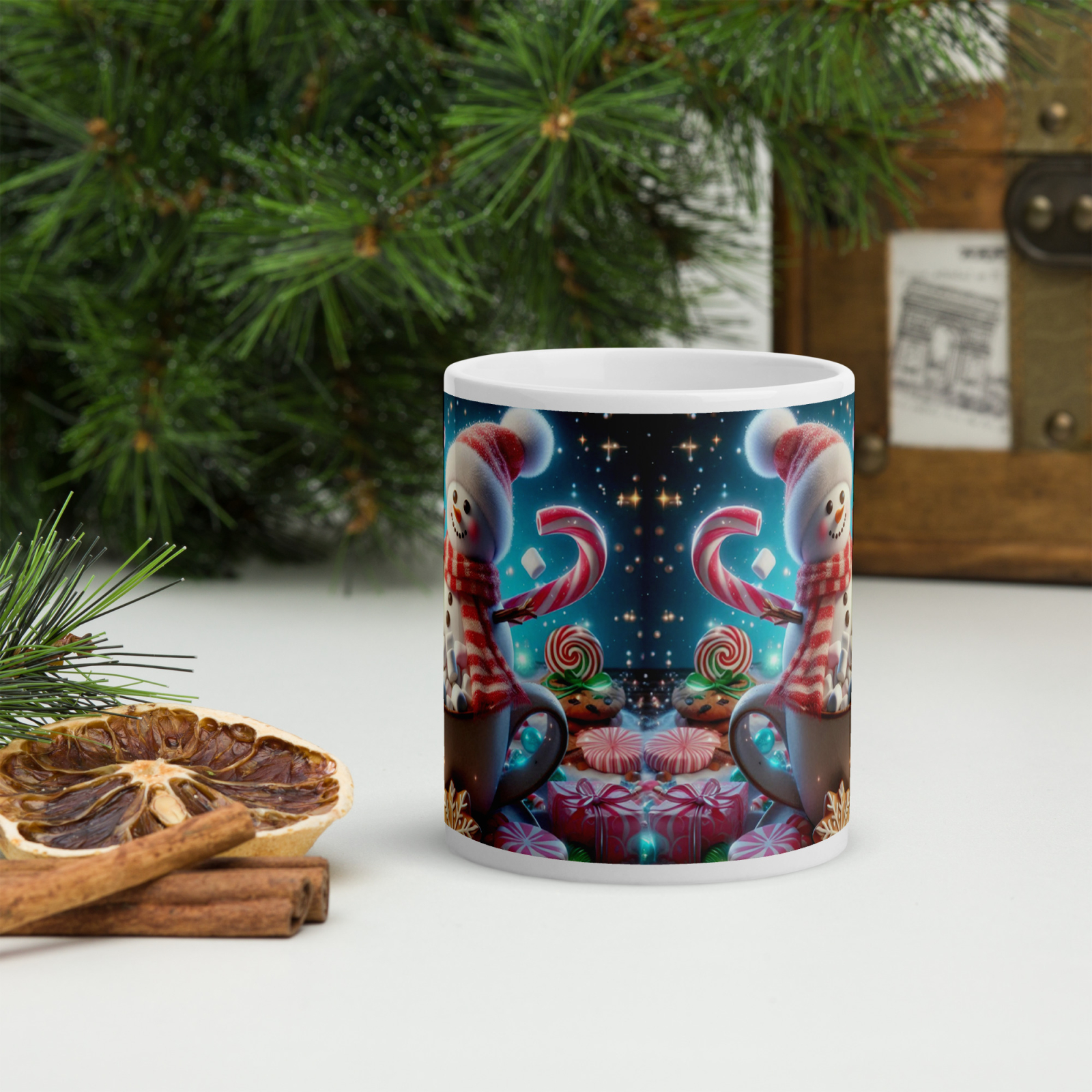 Cana ceramica Craciun 330 ml (11 oz) – design festiv, rezistenta [1]