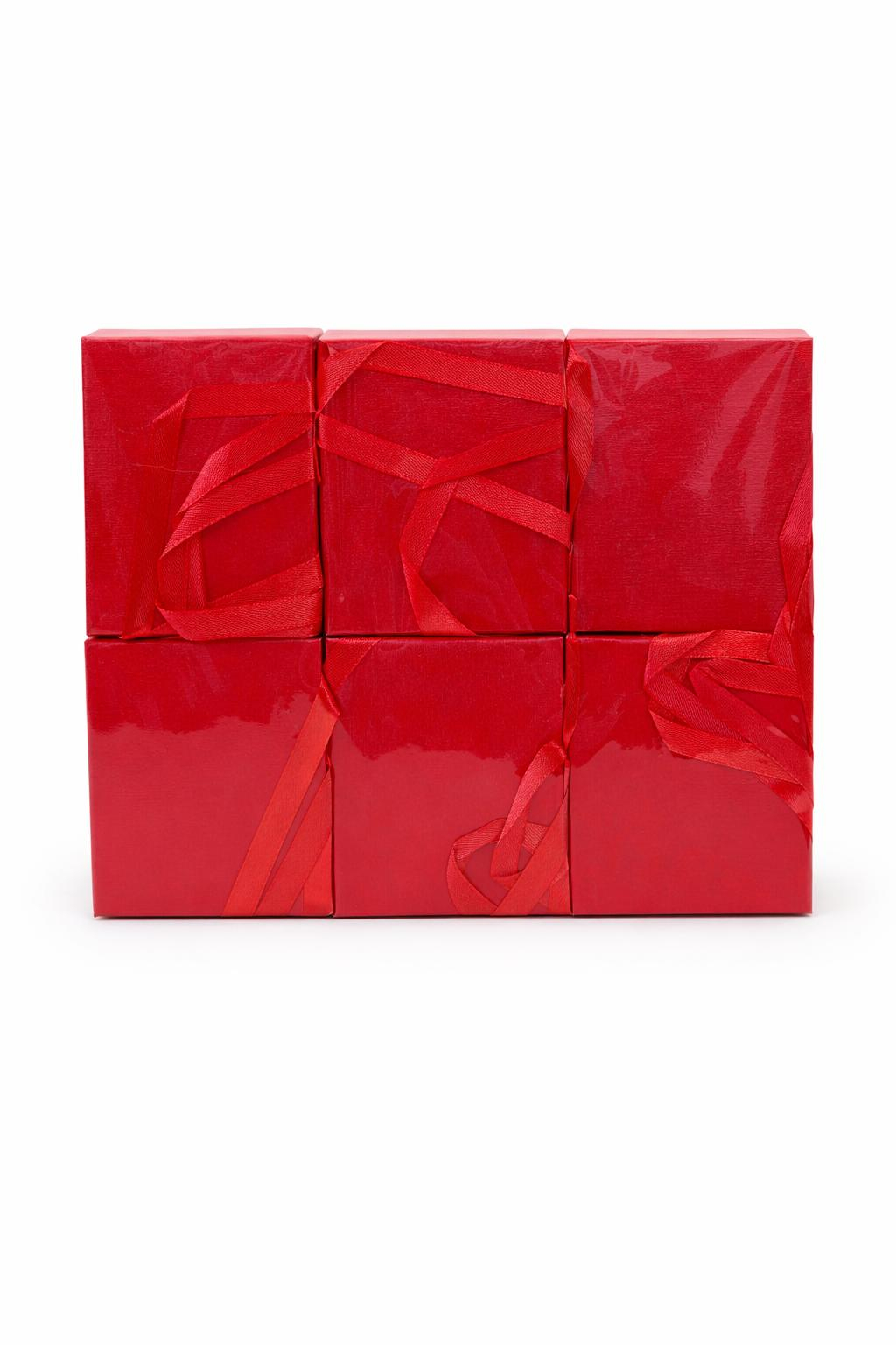 Cutie cadou pentru marisor sau bijuterii, cu manere si fereastra, 9x9x3 cm, Rosu [3]