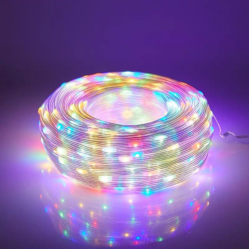 Instalatie LED sir 100 metri, 800LED-uri, multicolor, tip banda cu led turnat, EnGross