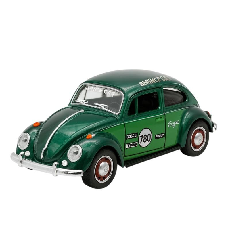 Masinuta Clasica Volkswagen Beetle Metalica Die-Cast - Scara 1:32 Pull Back Copii 3+