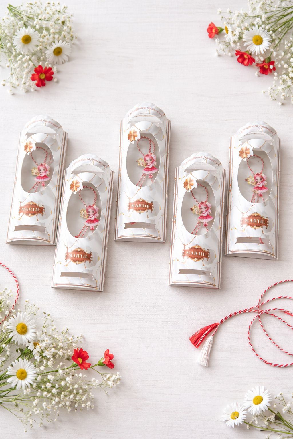 Set 10 Martisoare Elegante, diverse modele, Ambalaj premium