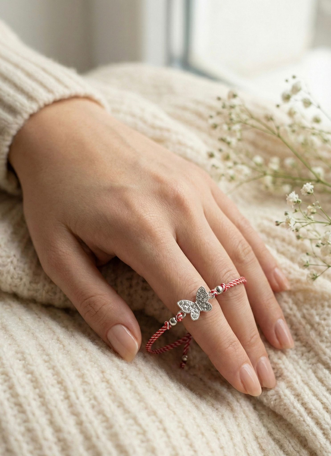 Set 12 bratari Martisor reglabile, Fluture cu cristale, Cadou 1 Martie [2]