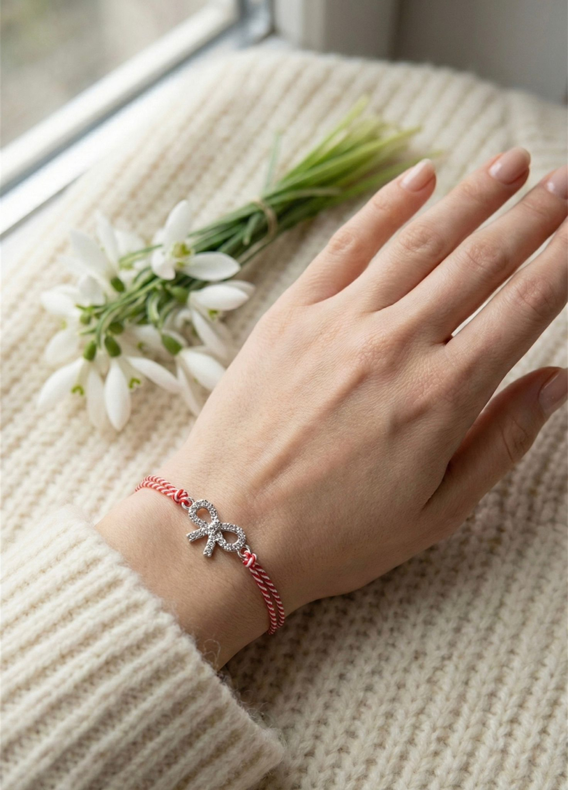 Set 12 bratari Martisor reglabile, Funda cu cristale, Cadou 1 Martie [2]