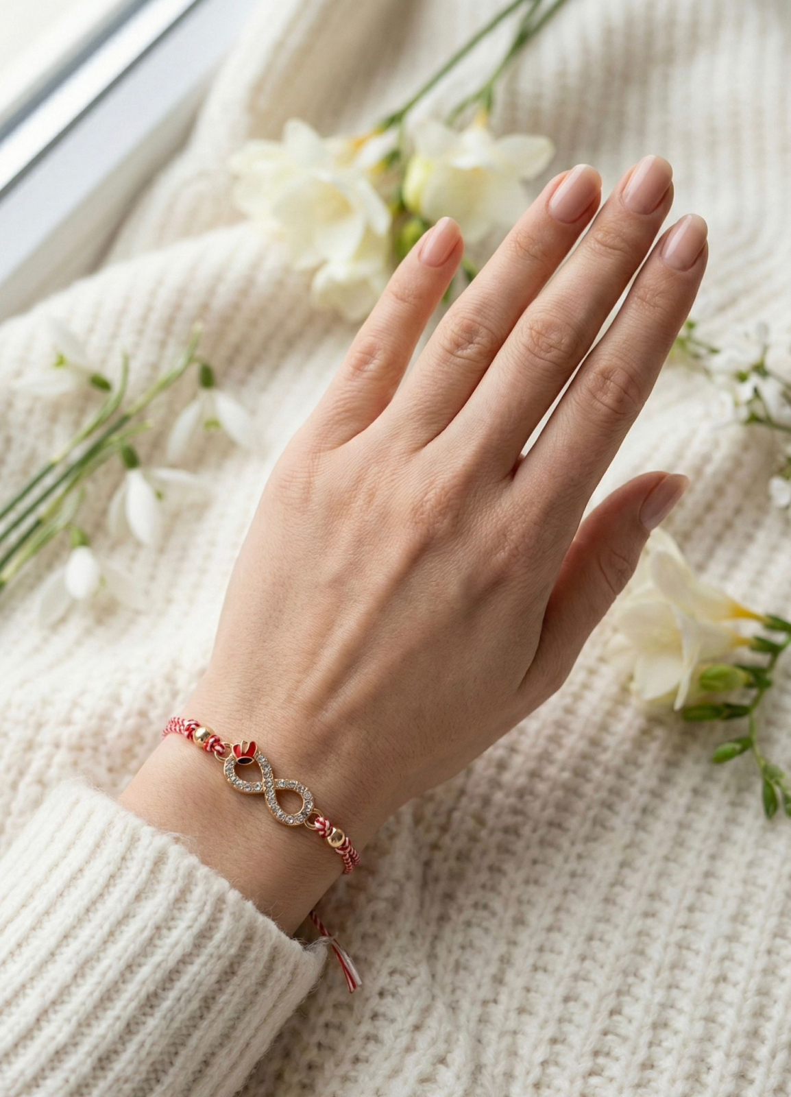 Set 12 bratari Martisor reglabile, Infinit cu gargarita, Cadou 1 Martie [1]