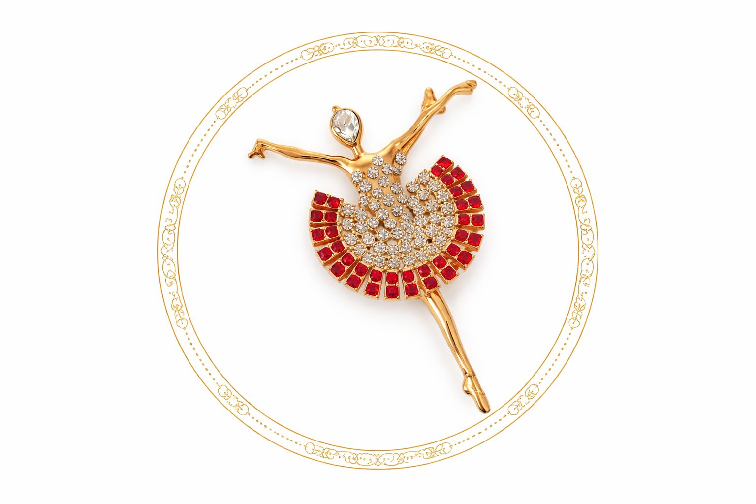 Set 12 brose Martisor, 5 cm, Balerina, Cadou 1 Martie [1]