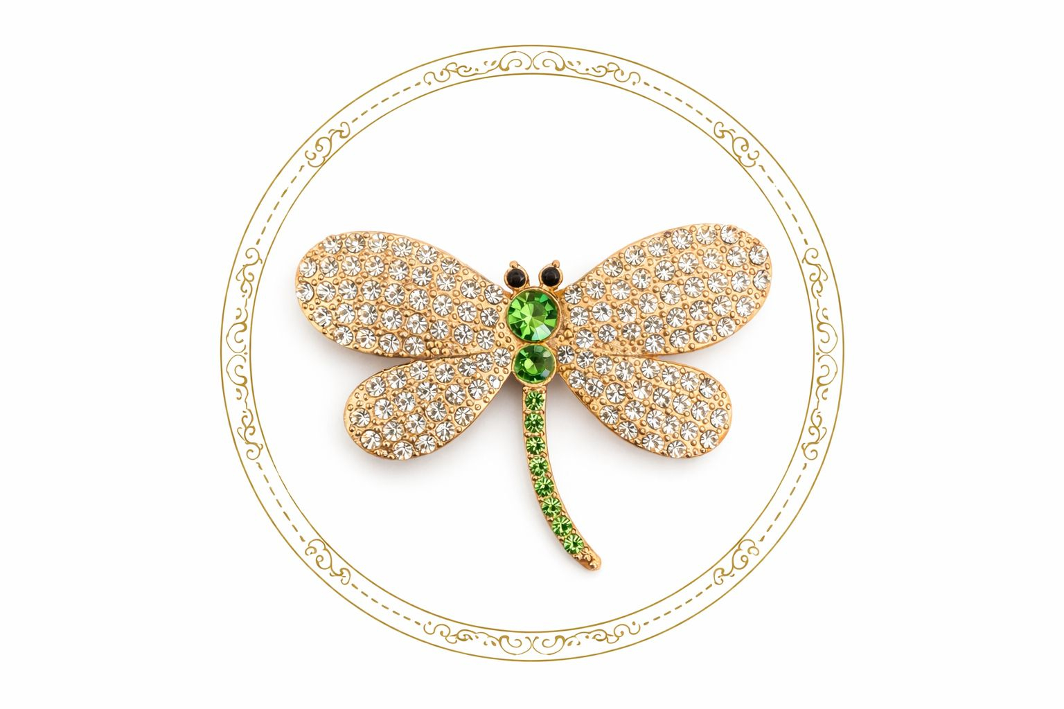 Set 12 Brose Martisor, 5 cm, Libelula cu cristale, Cadou 1 Martie [2]