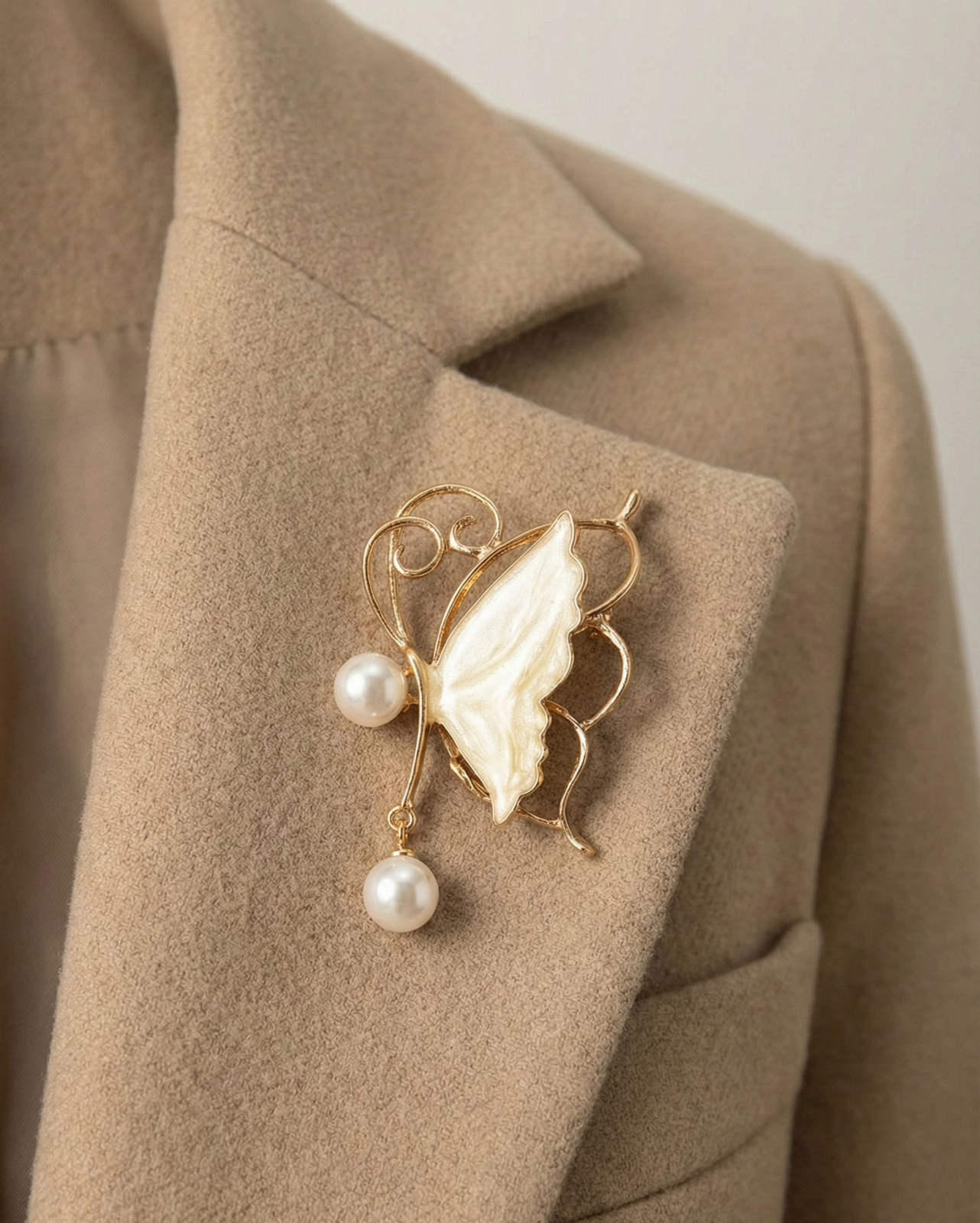 Set 12 Brose Martisor, 5cm, Fluture cu perle, Cadou 1 Martie [2]