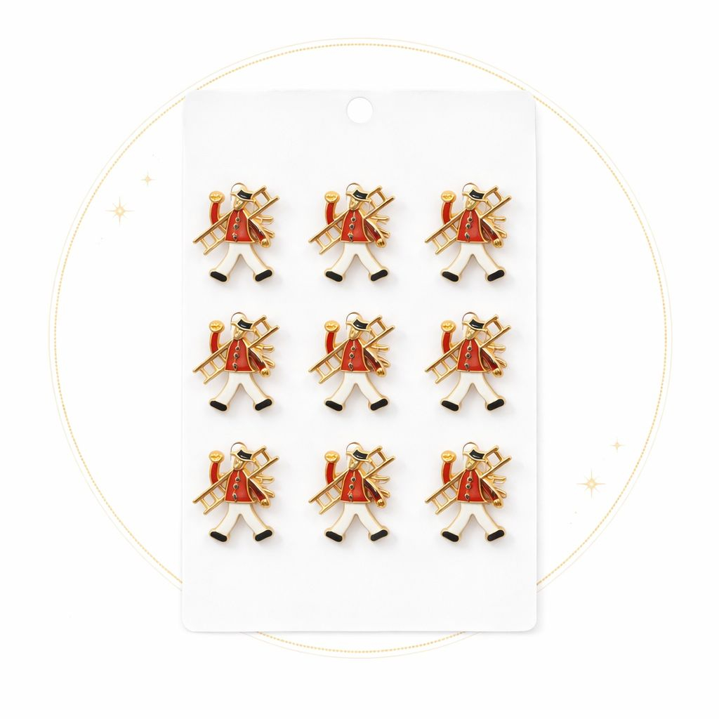 Set 12 brose Martisor pe carton prezentare, 17x10 cm, Cadou 1 Martie, Cosar cu scara [1]