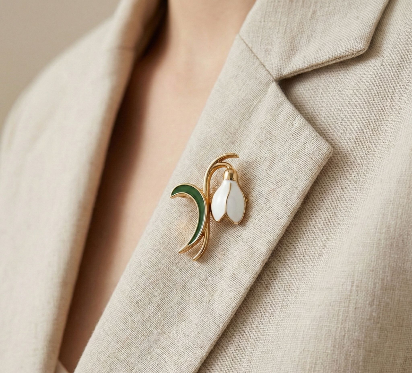 Set 12 brose Martisor pe carton prezentare, 17x10 cm, Cadou 1 Martie, Ghiocel [2]