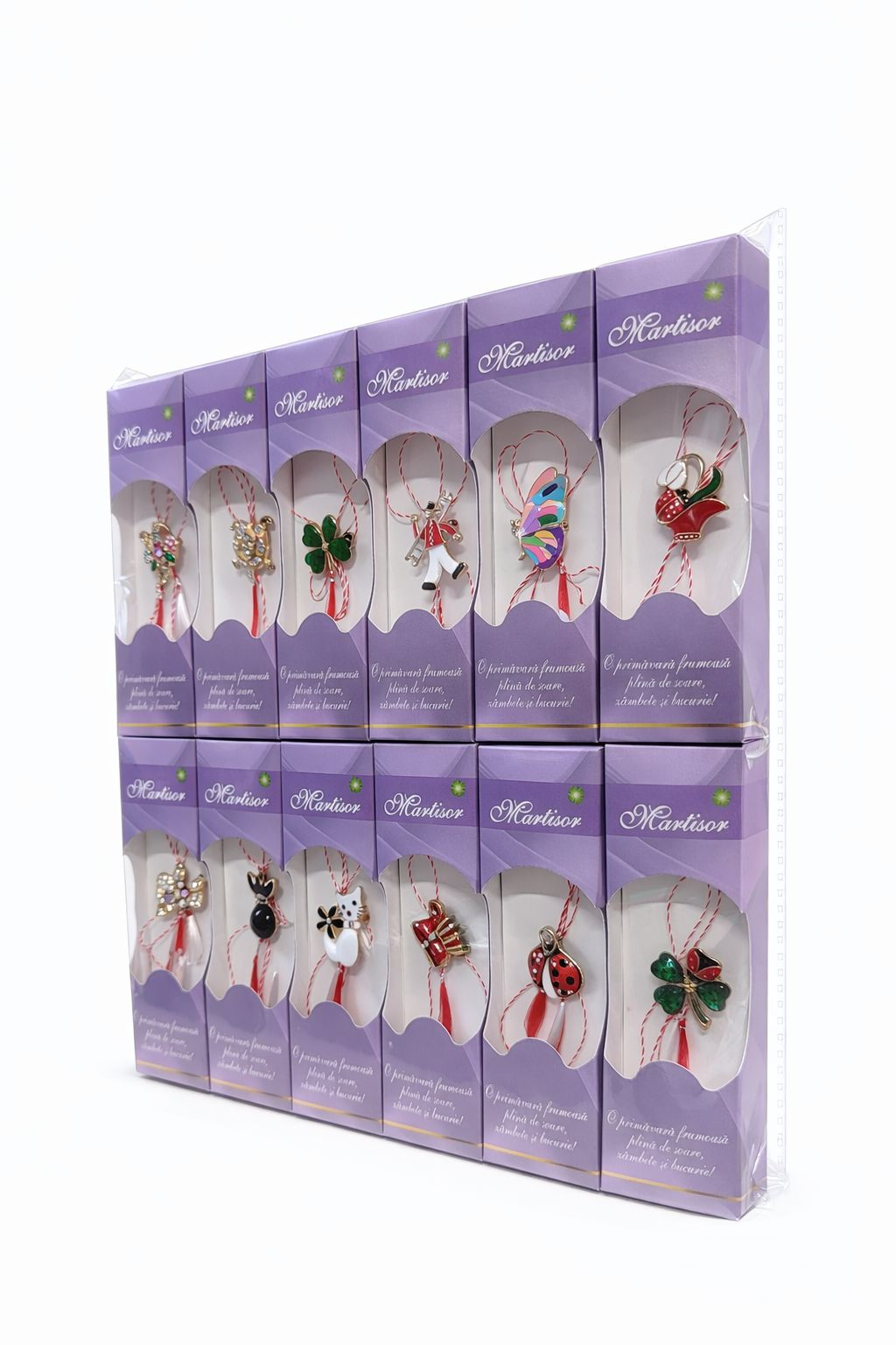 Set 24 Brose Martisor, 13x4 cm, modele mixte, Cadou 1 Martie Femei, Ambalate individual [1]