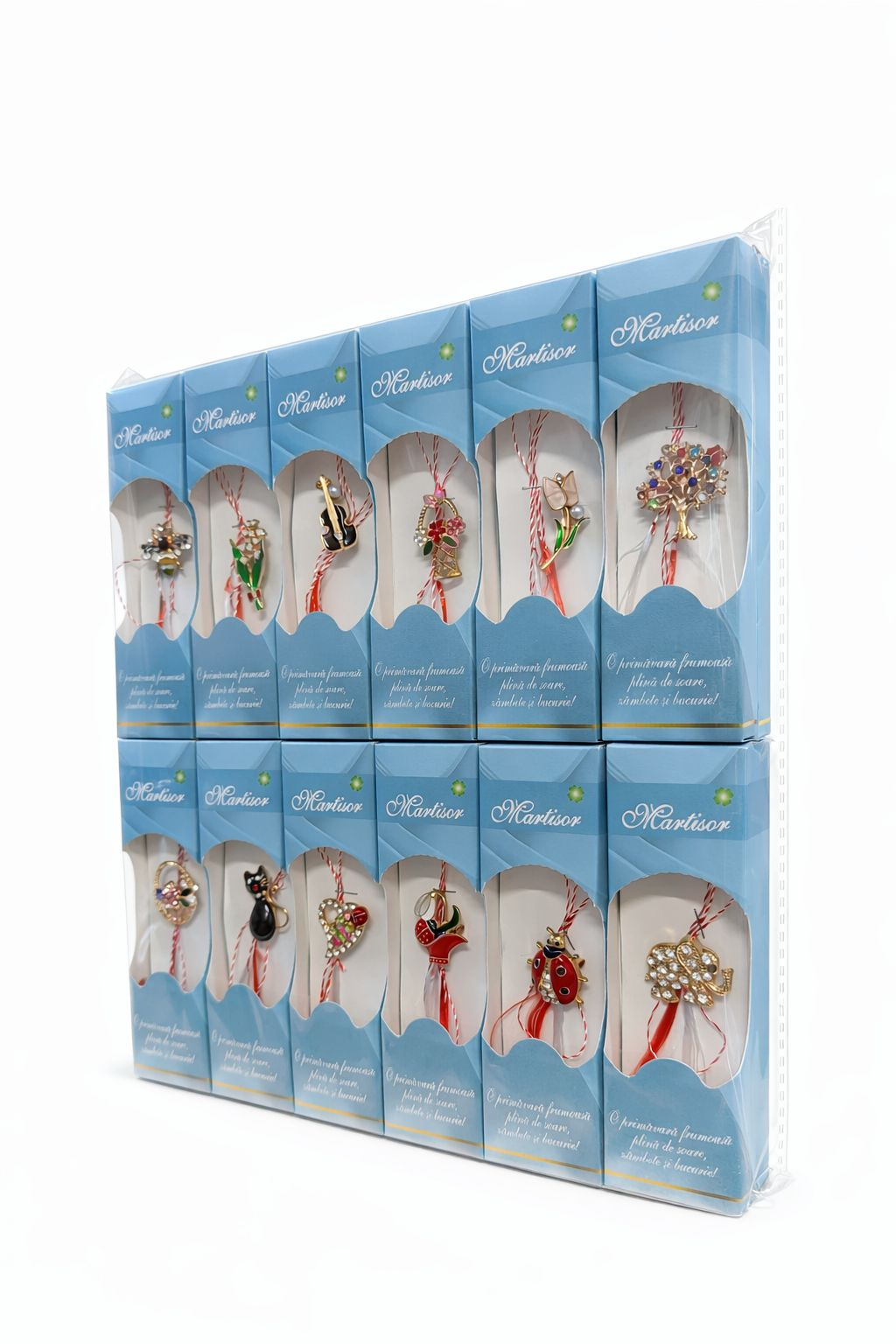 Set 24 Brose Martisor, 13x4 cm, modele mixte, Cadou 1 Martie Femei, Ambalate individual [1]