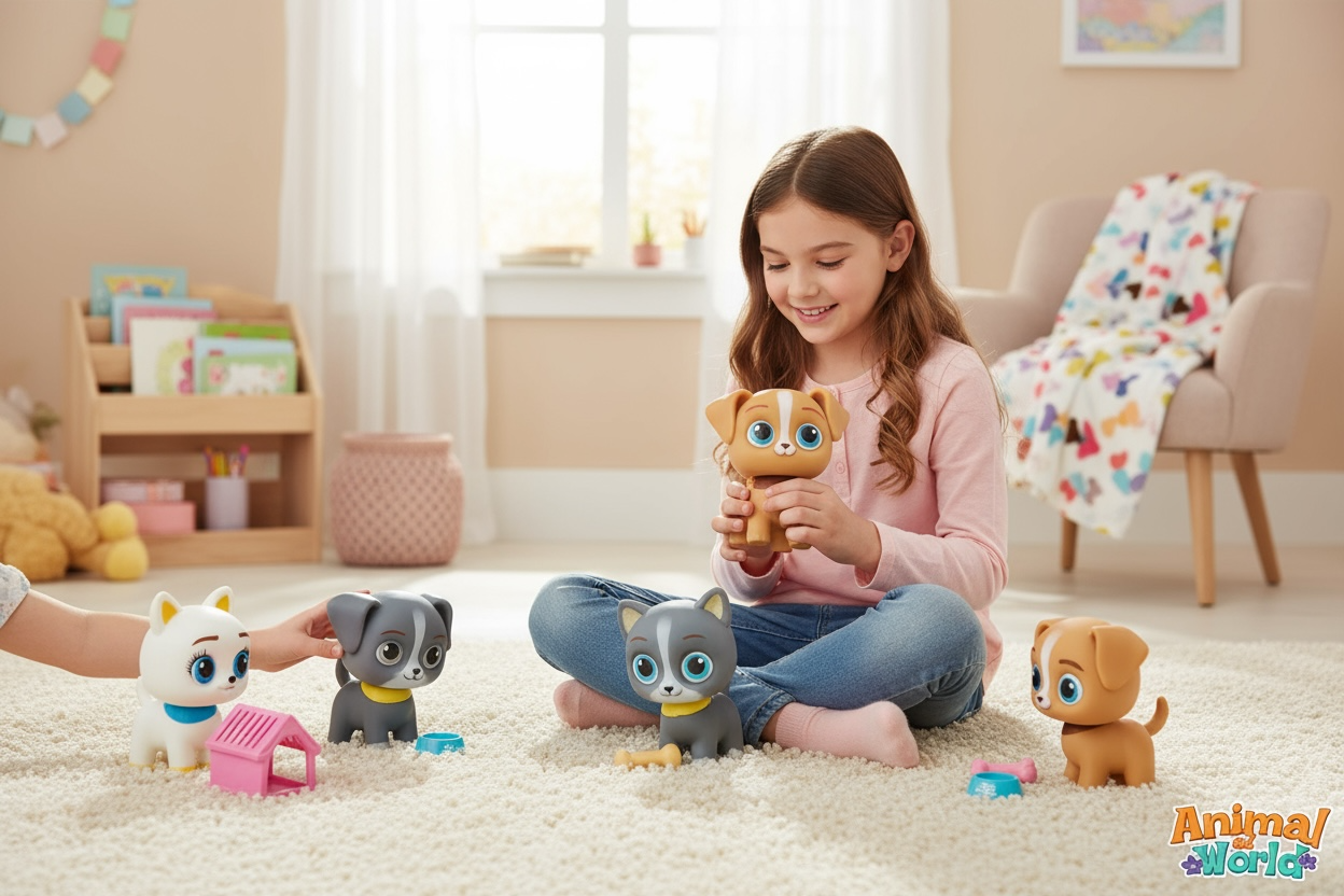 Set 6 Figurine Animalute Cu Accesorii – Jucarii De Colectie Pentru Copii, 15x14 cm fiecare [1]