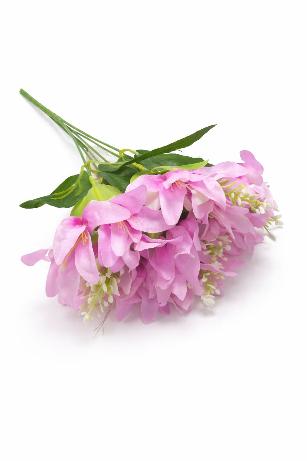 Buchet 15 crini artificiali roz decorativi, 30 cm [1]