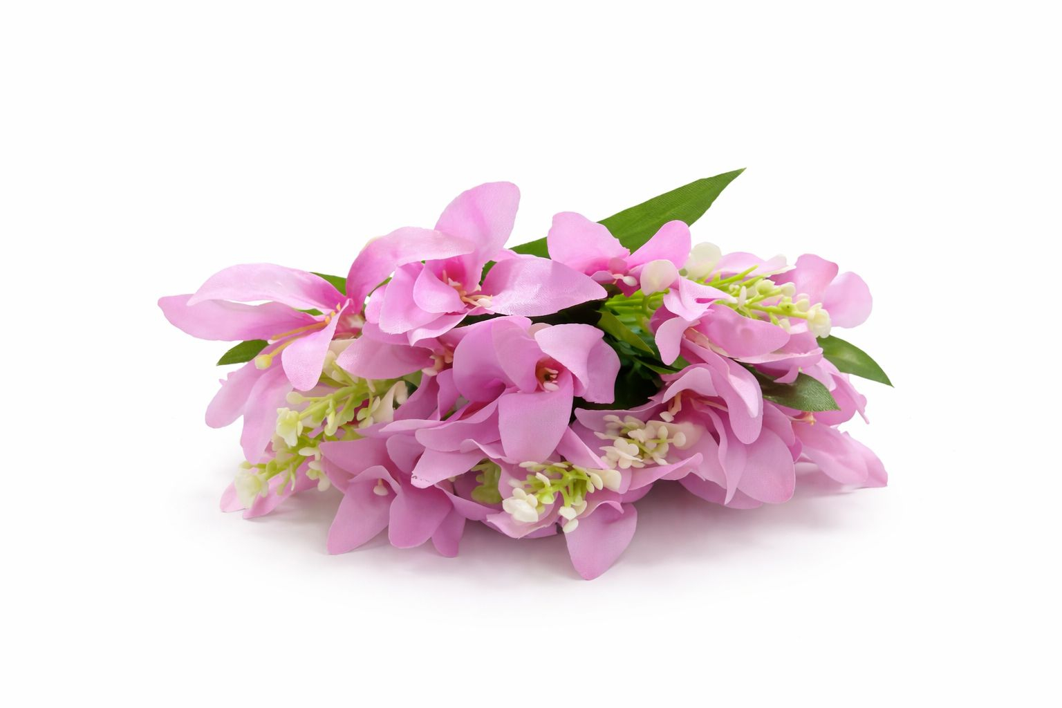 Buchet 15 crini artificiali roz decorativi, 30 cm [2]