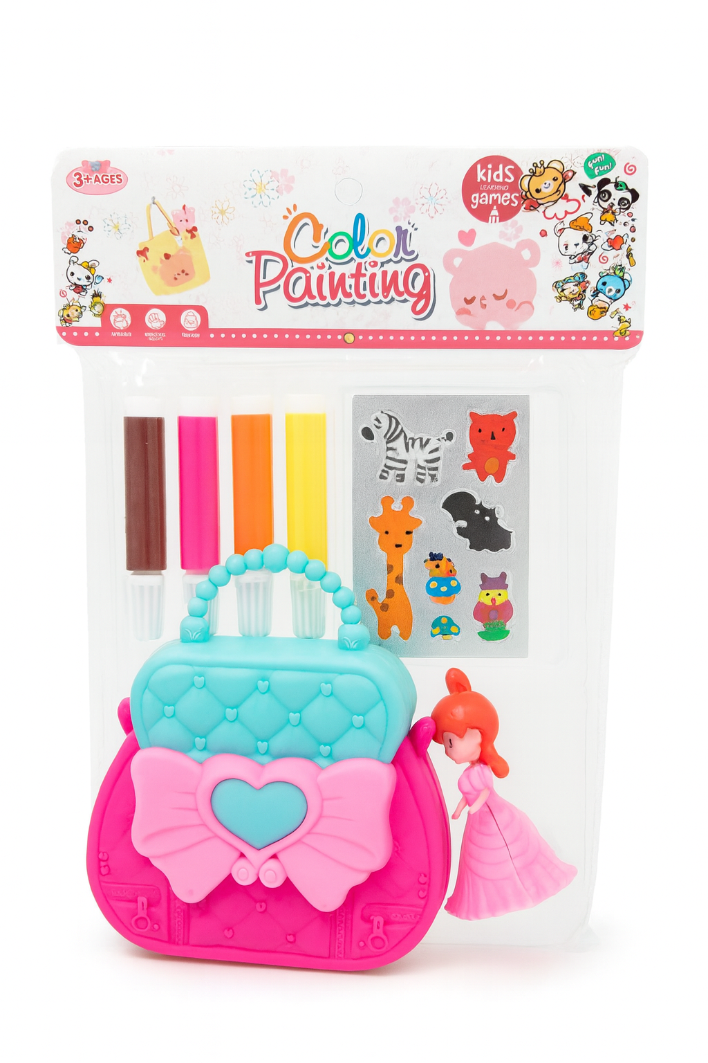 Set Colorat Cu Geanta, Printesa, Carioci Si Foi De Colorat – Activitati Creative Pentru Copii 30x21 cm [1]