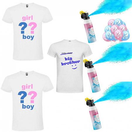 WOW Premium Gender Reveal - Fratiorul isi asteapta tovarasul – Set complet pentru gender reveal