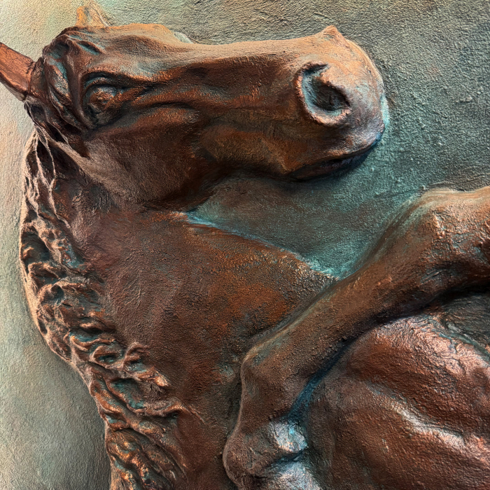 Basorelief din ipsos cu efect de aramă [4]