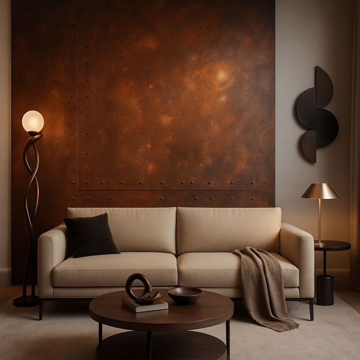 Vopsea decorativa pentru interior care imita rugina [7]