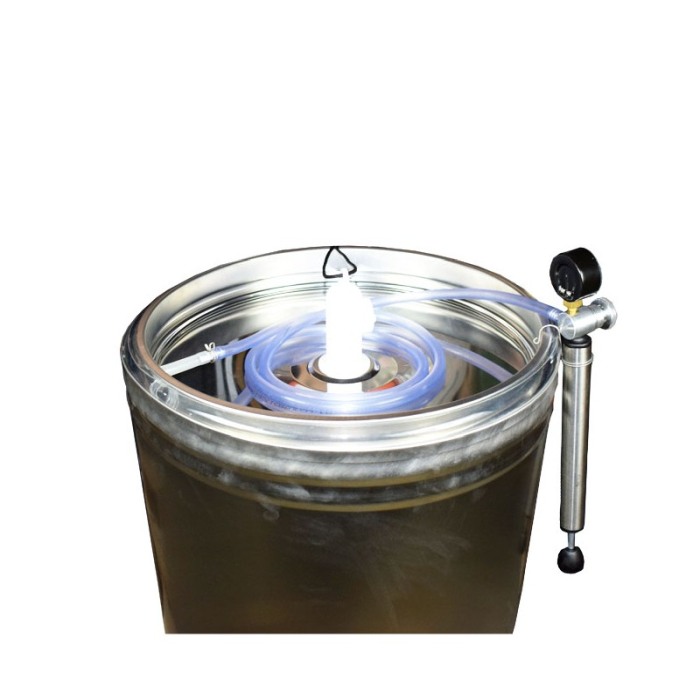 Butoi din inox cu capac flotant si robinet, 300 litri [5]