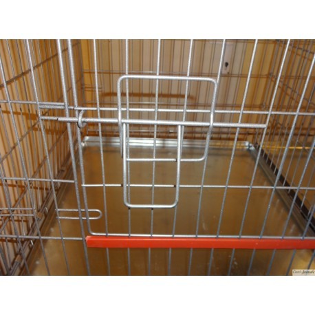 Cuşcă de expozitie pisică pliabilă 2C/120cm cu suport [5]