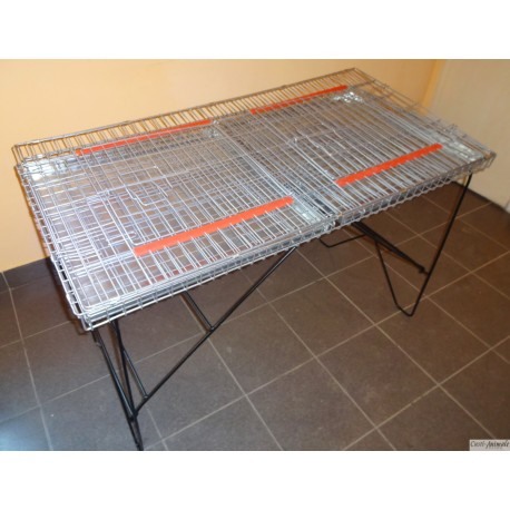 Cuşcă de expozitie pisică pliabilă 2C/120cm cu suport [6]