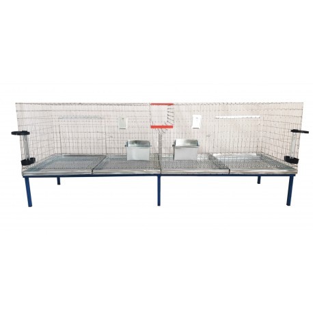 Cusca iepuri tineret, 160x60x45 cm cu doua compartimente [2]