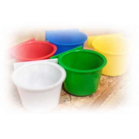 Hrănitor și adăpător tip pahar pentru cuști de expoziție diverse culori [3]