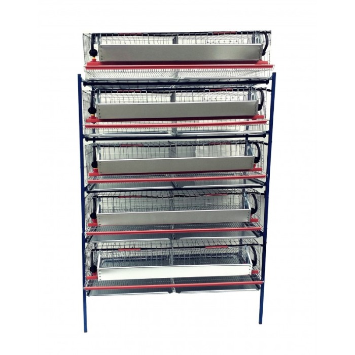 Modul 5 nivele custi prepelite,  90 cm, 250 capete [2]